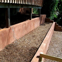 Retaining wall after repairs